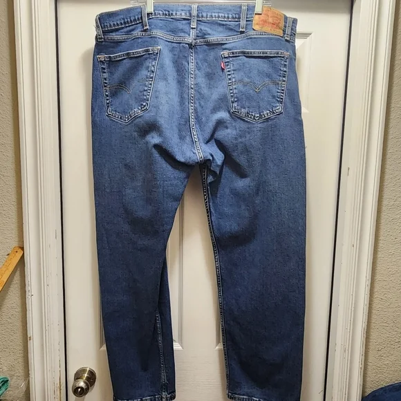Levi's 505 Jeans Men's 42x30 Classic Straight Blue Dark Wash 42 X 30 - Picture 2 of 8
